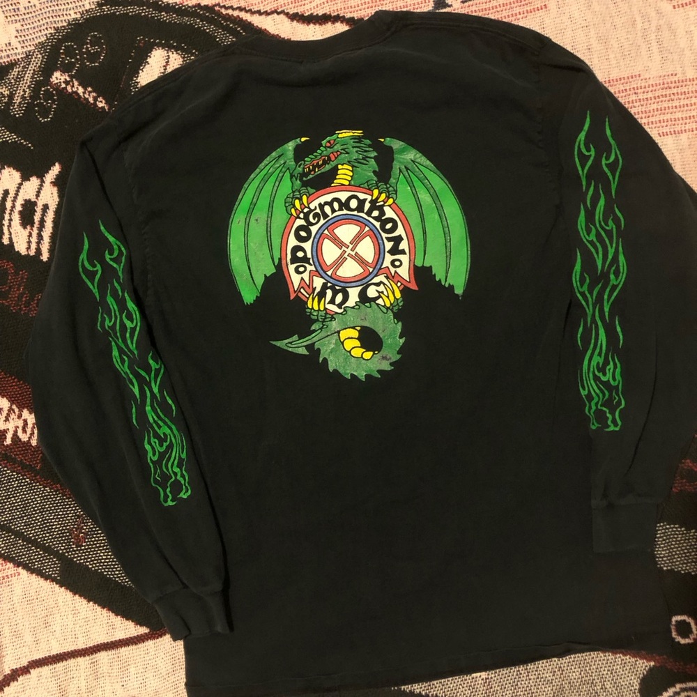 Biker dragon flame long sleeve
